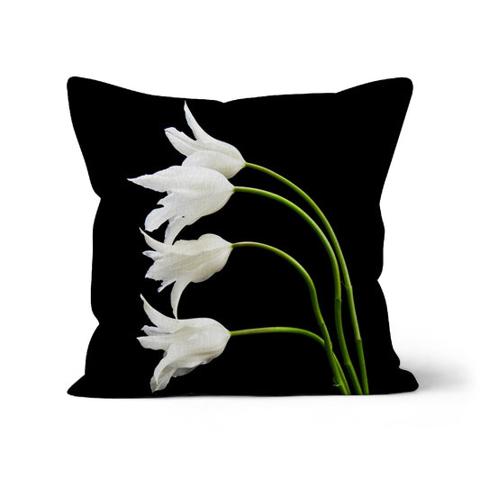 Pointed White Tulips' Profile, Cushion