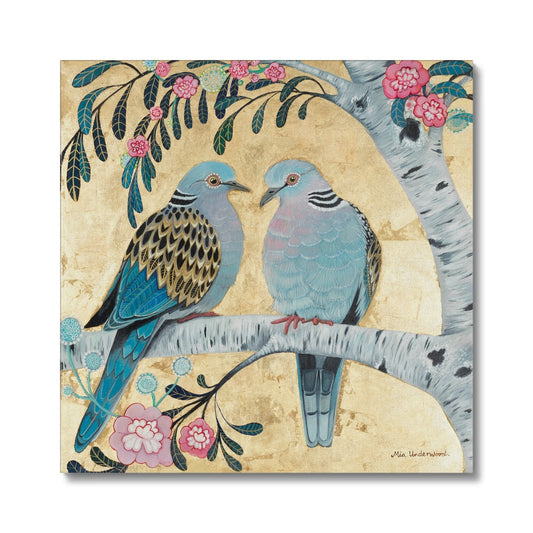 Summer Turtle Doves, Unframed Canvas