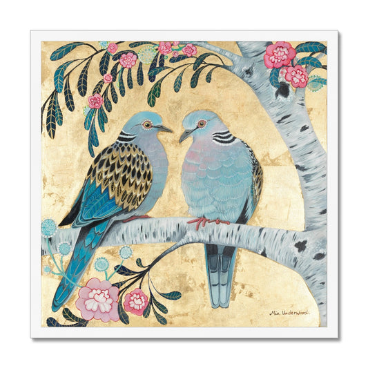Summer Turtle Doves, Framed Art Print