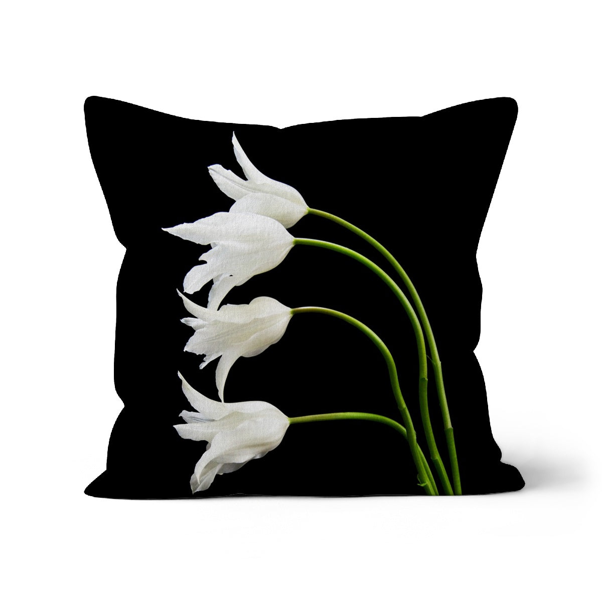 Pointed White Tulips' Profile, Cushion