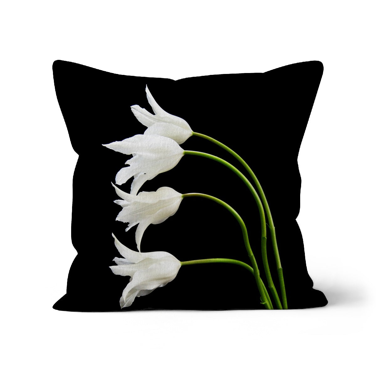 Pointed White Tulips' Profile, Cushion