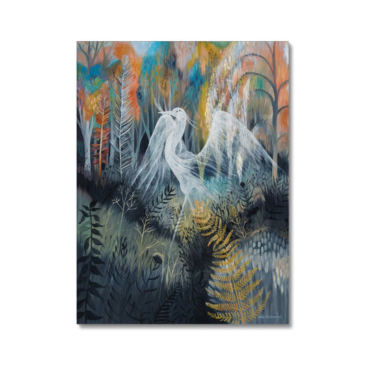 Ghost Heron, Unframed Canvas