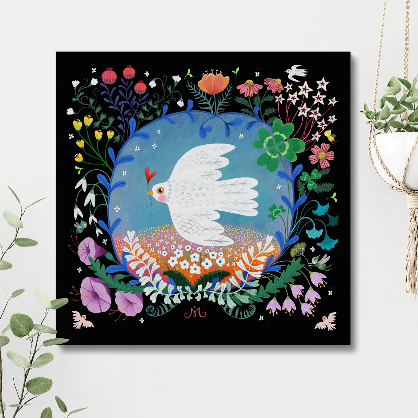 Peace Bird, Unframed Canvas