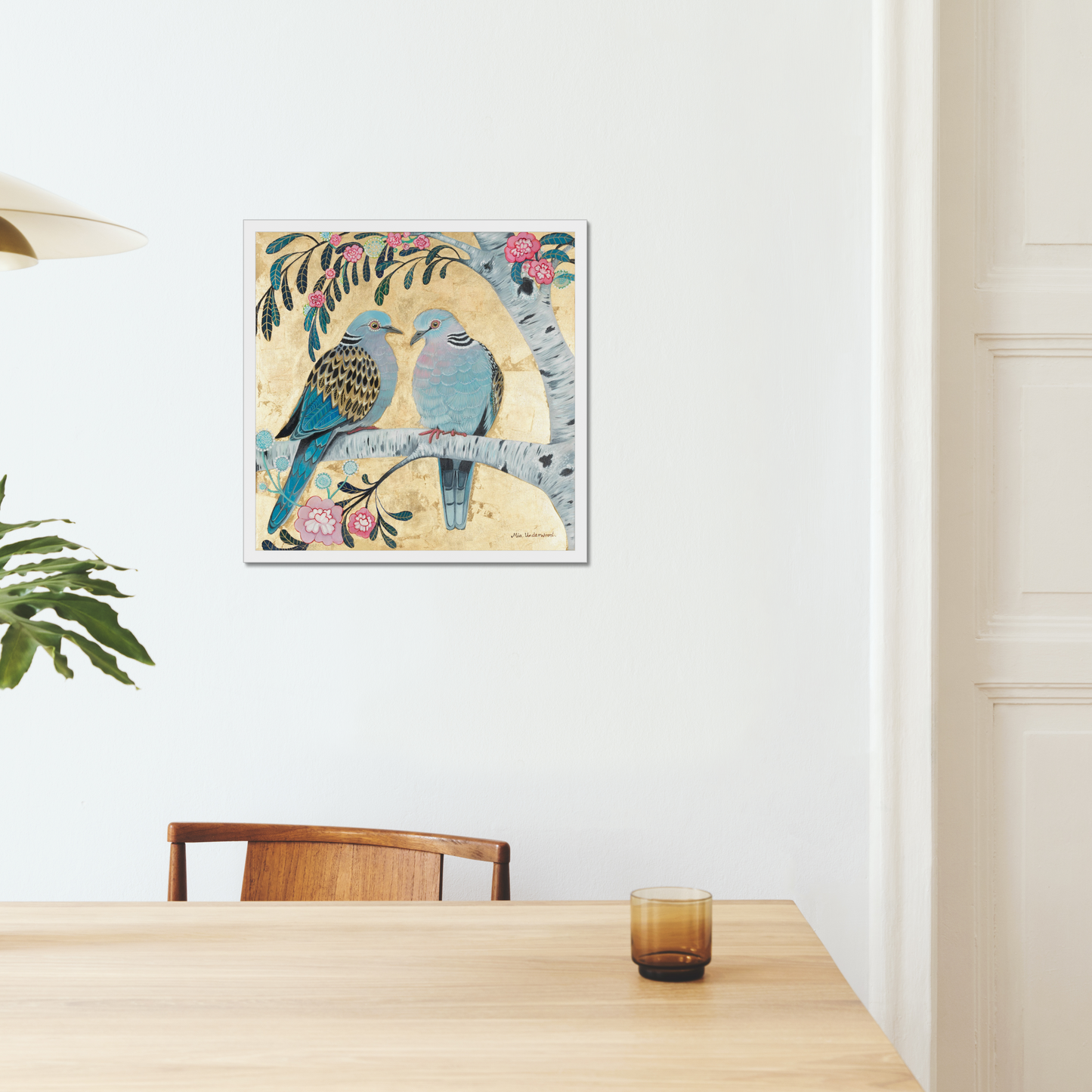 Summer Turtle Doves, Framed Art Print